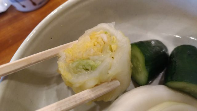 山本屋本店の自家製白菜の付け漬物