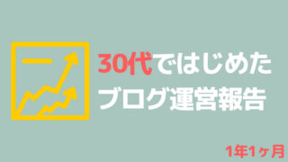 ブログ運営報告1年1ヶ月