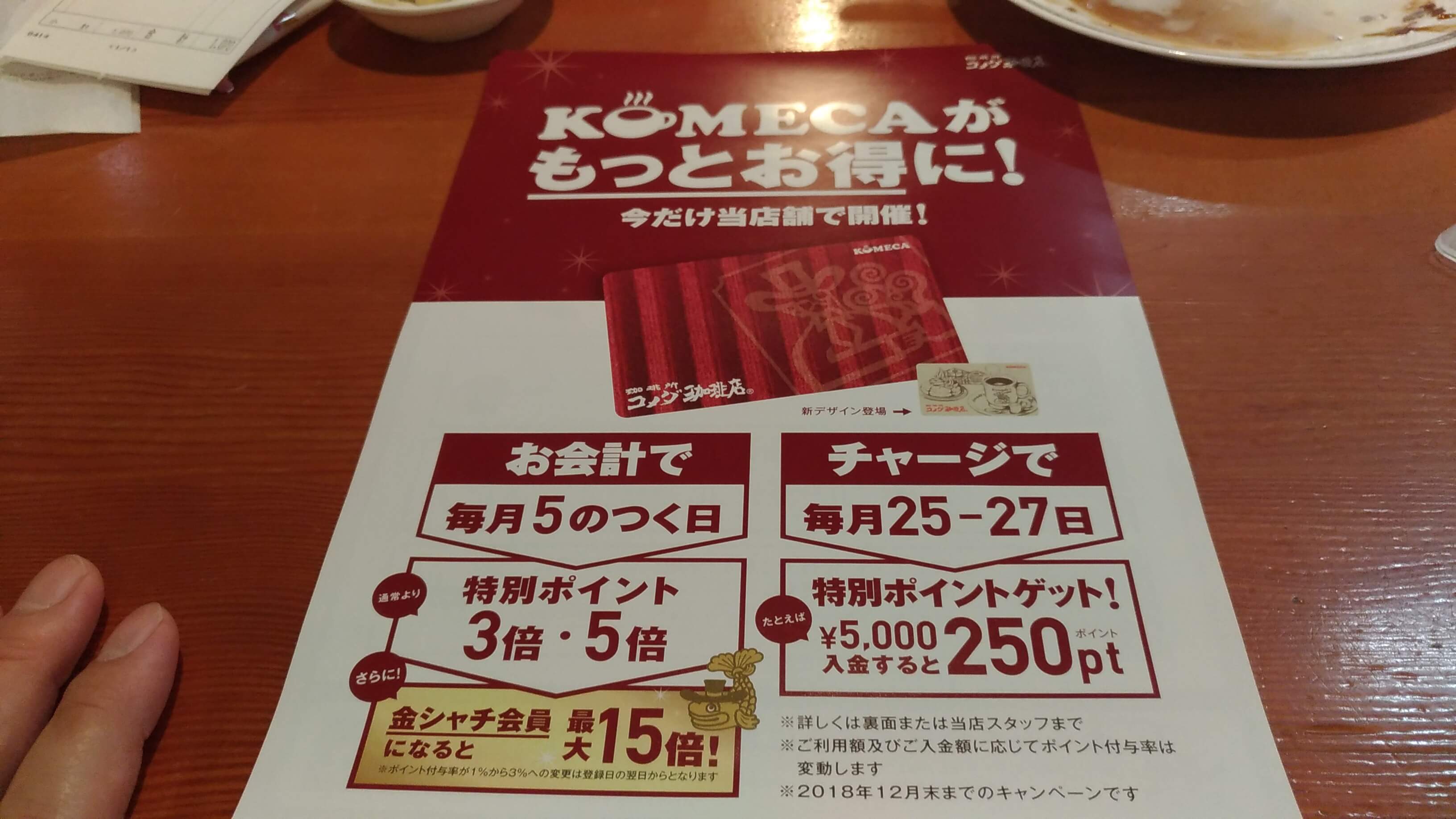 コメダ珈琲本店のお得情報